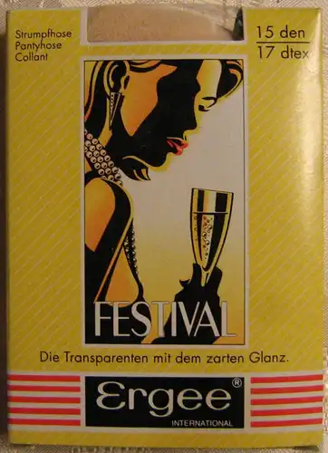 True Vintage Damen Strumpfhose ERGEE Größe L44-48 Teint 