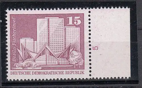 DDR MiNo. 1853II ** rechtes Randstück mit Randzahl 5 (40.-+)