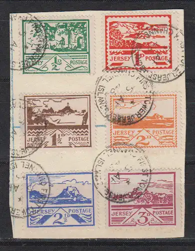 Dt.Reich Besetzung II.WK Kanalinsel Jersey MiNo. 3/8 Briefstück o (60.-)