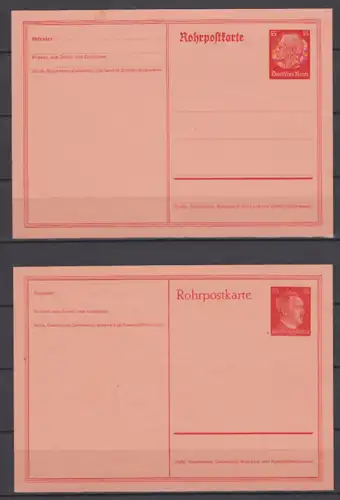 Dt.Reich Rohrpostkarten MiNo. RP 25 ** und RP 26 ** (45.-)