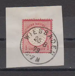 Dt.Reich Briefstück MiNo. 19 o K1 Wiesbaden 25.8.73