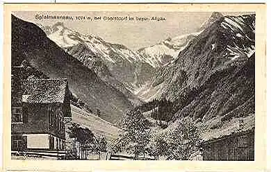 Alte Ansichtskarte/AK/Postkarte: Spielmannsau, 1074 m, Bei Oberstdorf im bayer. Allgäu