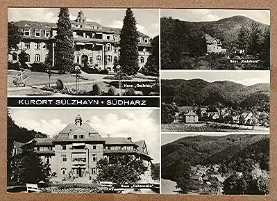 Alte Ansichtskarte/AK/Postkarte: „Kurort Sülzhayn - Südharz“ -