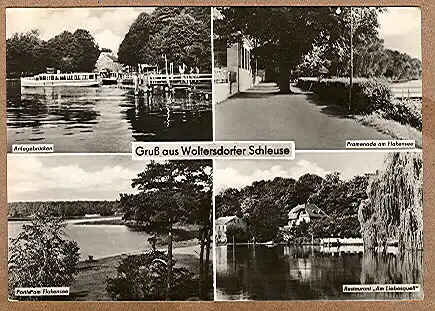 Alte Ansichtskarte/AK/Postkarte: „Gruß aus Woltersdorfer Schleuse“