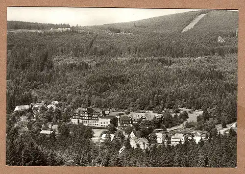 Alte Ansichtskarte/AK/Postkarte: Schierke (Harz) - Hotel „ Heinrich Heine “ - Reisebüro der DDR