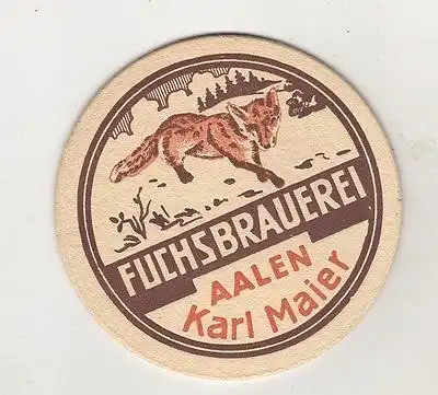 C-10 / Bierdeckel Brauerei Fuchs Karl Maier Aalen RS