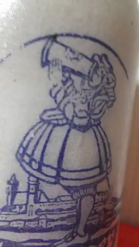 Bierkrug 1 l Masskrug Brauerei Hofbräu Coburg Vorkrieg  Coburger Hofbräu