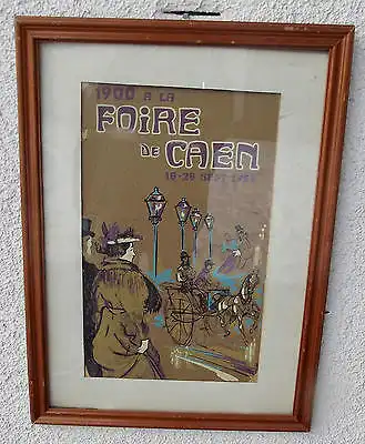 1900 a la Foire de Caen Messe Plakat 1966 Frankreich Ausstellung