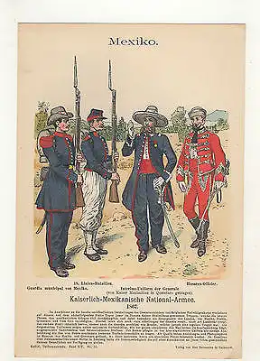 L-3 / Original Knötel Uniformkunde No.10 Mexiko National Armee Uniform 1867