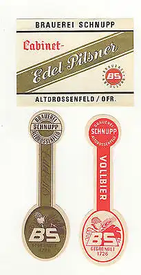 Bieretikett  Brauerei Schnupp  Altdrossenfeld bei Kulmbach