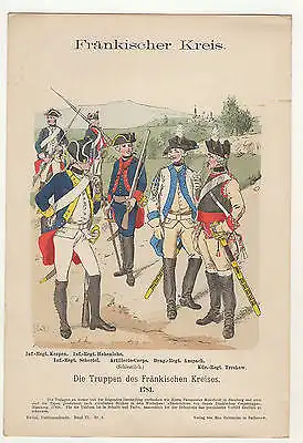 L4 / Original Knötel Uniformkunde #6 Fränkischer Kreis Uniform 1781 Franken