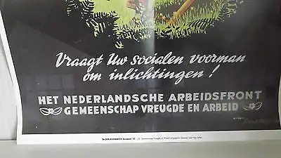 Plakat Niederlande 2 WK De Oorlog Kranten REPRINT NACHDRUCK  Arbeidsfront