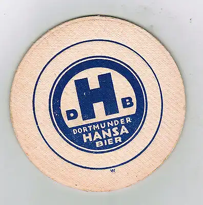 BD Bierdeckel Dortmund Hansa Brauerei + 1972  Impressum W