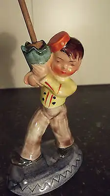 Seltener Brezelhalter von Roessler Rößler Brezel Verkäufer Figur 22 cm