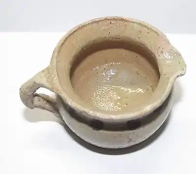 Antike Bäuerliche Keramik für die Puppenstube Milchtopf
