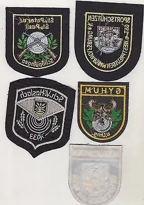 5 Aufnäher Patch Schützenverein Schöppingen Haslach Wolfsburg Gyhum Behrensen