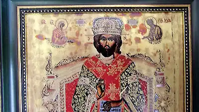 Ikone Porzellan Bild Christus der Hohepriester Limitiert 1133/3000 Heinrich