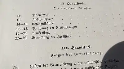 Militärgesetzbuch Königreich Bayern München 1869