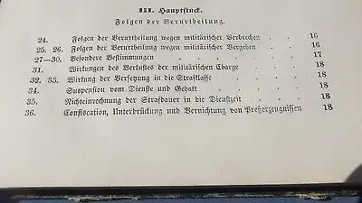 Militärgesetzbuch Königreich Bayern München 1869