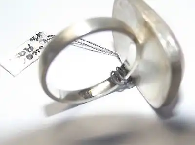 Wunderschöner großer Rosenquarz Ring 925er Silber Juweliernachlass ungetragen