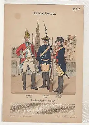 L-8 / Original Knötel Uniformkunde Uniform Hamburg Hamburgisches Militär 1772