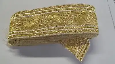 Wunderschöne Antike Trachten Litze Tresse Bordüre Borte Gold 5 Meter x 50 mm