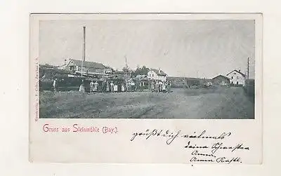 AK Oberfranken Gruss aus Steinmühle Hummeltal Fabrik Landkreis Bayreuth 1902