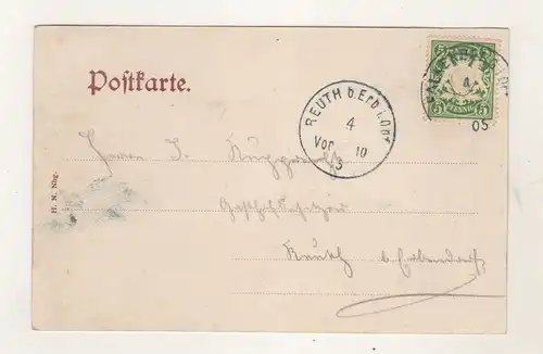 AK Oberpfalz Gruss aus Falkenberg Forsthaus Landkreis Tirschenreuth 1905