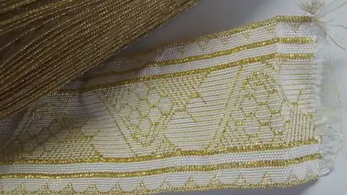 Wunderschöne Antike Trachten Litze Tresse Bordüre Borte Gold 5 Meter x 50 mm