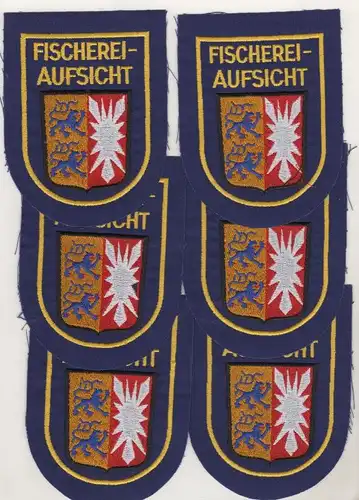 6 x Behörden Uniform Aufnäher Patch Fischereiaufsicht Schleswig Holstein