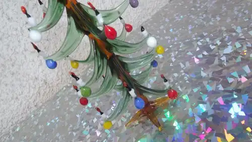 Weihnachtsbaum aus Glas wohl Lauscha Thüringen 15,5 cm