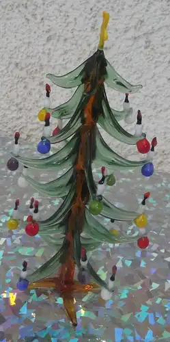 Weihnachtsbaum aus Glas wohl Lauscha Thüringen 15,5 cm