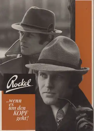 Alter Reklame Papp Aufsteller Vintage 60er Jahre Rockel Hüte Männer Hut