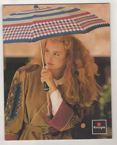 Alter Reklame Papp Aufsteller Knirps Regenschirme Mode 70er Jahre
