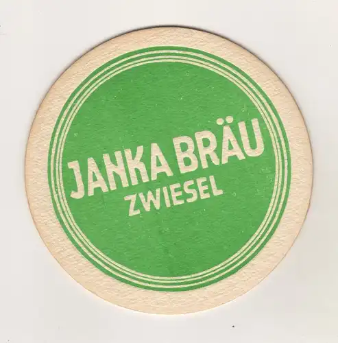 Alter Bierdeckel Brauerei Janka Bräu Zwiesel