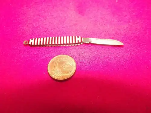 Taschenmesser Miniatur,Rarität Sammler Objekt 3,5 cm Knife 50er Jahre Design