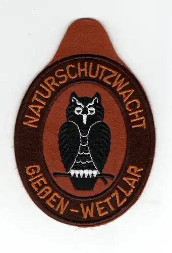 Aufnäher Patch Naturschutzwacht Gießen - Wetzlar Naturschutz Motiv Eule