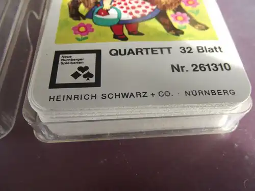 Märchen Quartett Nürnberger Spielkarten Heinrich Schwarz 32 Blatt unbespielt