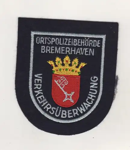 Polizei Aufnäher Patch Ortspolizeibehörde Bremerhaven Verkehrsüberwachung  /1