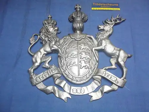 X- Wappen Zinn Königreich Württemberg Furchtlos und Treu Wappen