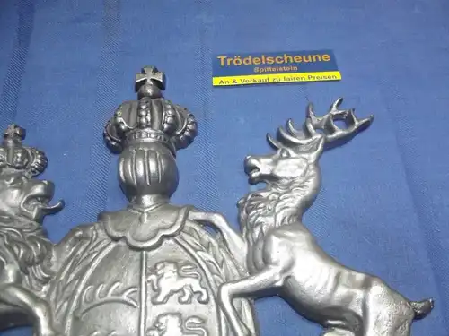 X- Wappen Zinn Königreich Württemberg Furchtlos und Treu Wappen