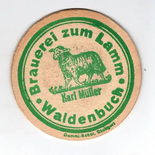 BD Brauerei zum Lamm Karl Müller Waldenbuch Impressum Kober Stuttgart
