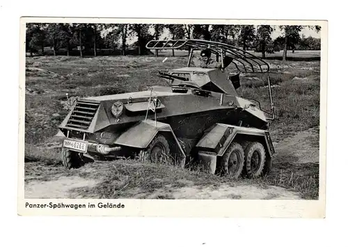 AK WK2 Panzer Spähwagen im Gelände 2. Weltkrieg