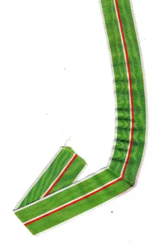 Ordensband Grün - Weiss - Rot Streifen 1 m x 2,5 cm