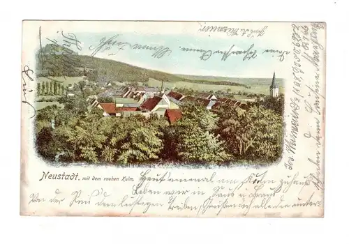 AK Oberpfalz Neustadt mit rauen Kulm Lithographie bei Neustadt an der Waldnaab