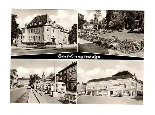 AK Thüringen Bad Langensalza - Hotel - Reifen Herrmann - Schwefelbad DDR Karte