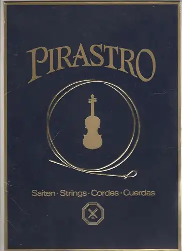 Alter Reklame Papp Aufsteller Pirastro Saiten Strings Cordes Cuerdas Geige