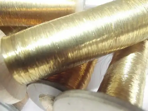 5 Antikes Goldgarn Garn Gold Gespinst für Trachten - Uniformen 561 Gramm