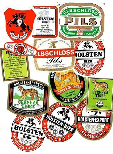 #2 Konvolut von Hamburger Brauereien Bieretiketten Hamburg Brauerei Etikett