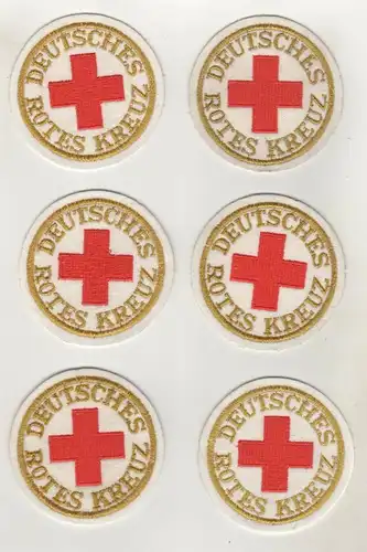 6 x Uniform Aufnäher Patch Deutsches Rotes Kreuz Gold Stickerei
